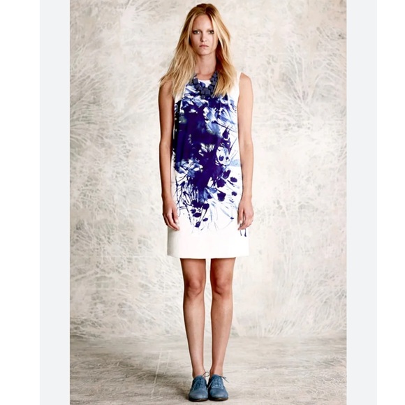 NEW Piazza Sempione SILK 2 Abstract VIBRANT Sleeveless Dress Italy 38 2012 vogue - Picture 1 of 13